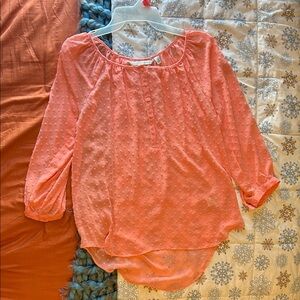 LC Lauren Conrad Coral Blouse